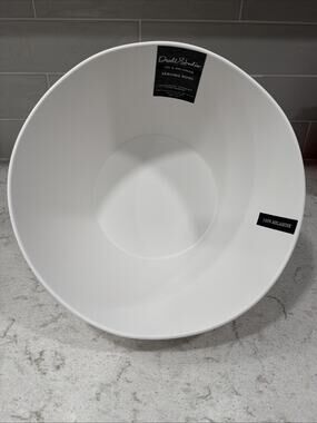 12 x 5” DWELL STUDIO Chip Salad SERVING BOWL Matte White Melamine